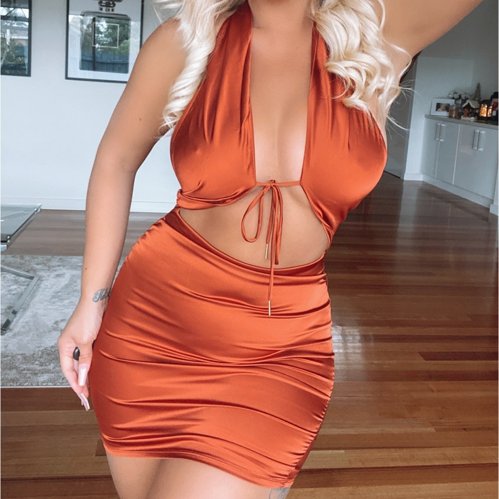 Satin mini dress